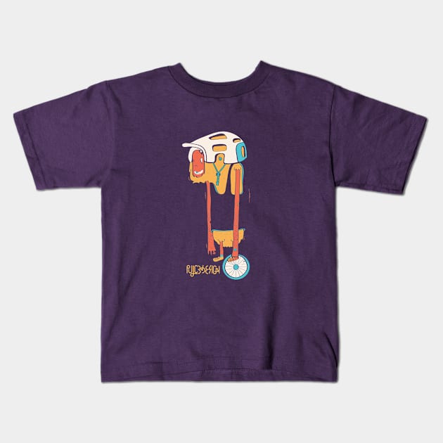 Monster bike Kids T-Shirt by PulceDesign